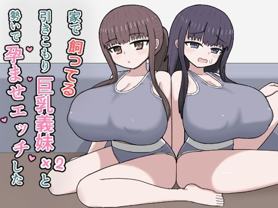 家で飼ってる引きこもり巨乳義妹×2と勢いで孕ませエッチした えろ漫画（d_764771）